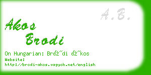 akos brodi business card